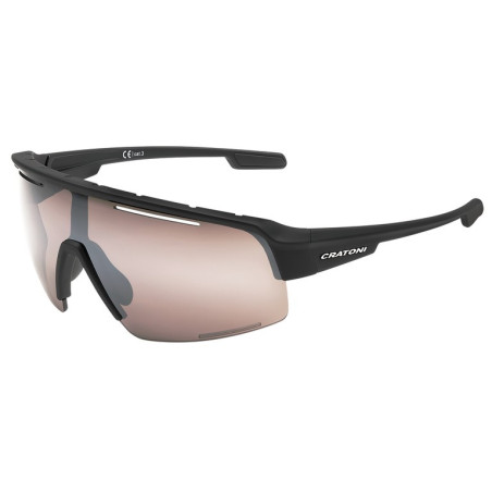 Sonnenbrille Cratoni C Matic COLORSport sw rubberGlas amber silber verspKat3