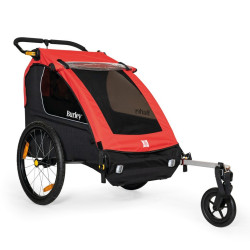 Fahrrad Kinder Anhanger Burley Honey Bee rot schwarz inkl Rucklicht