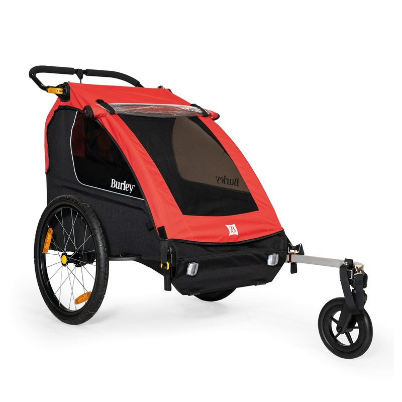 Fahrrad Kinder Anhanger Burley Honey Bee rot schwarz inkl Rucklicht