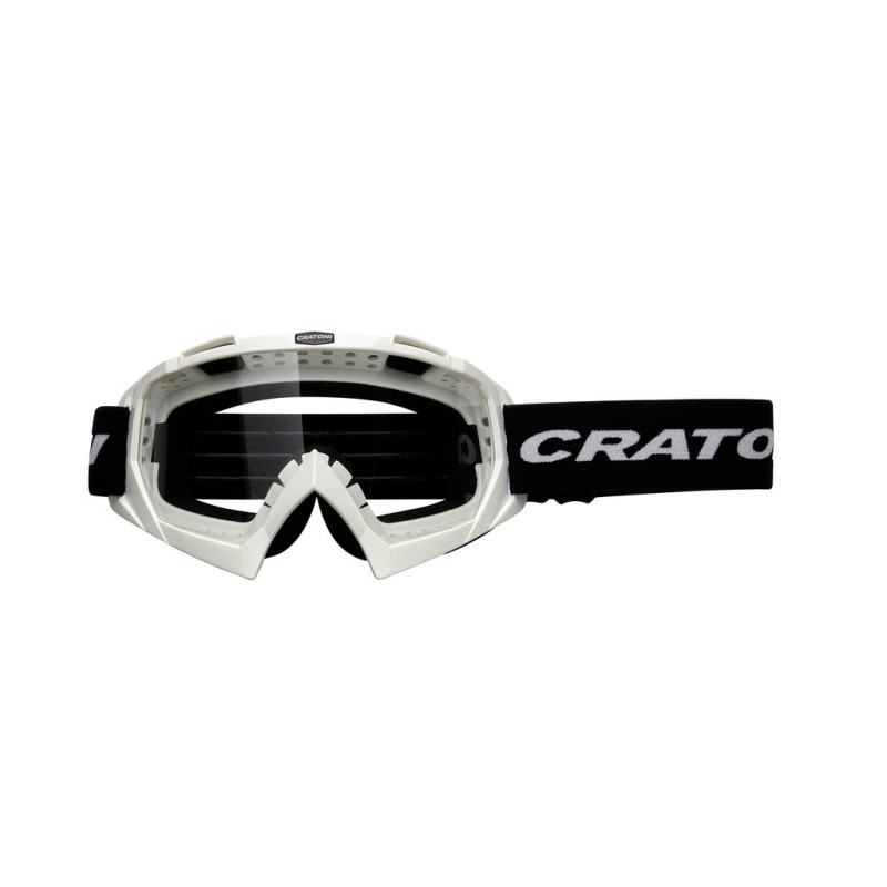 MTB Brille Cratoni C Rage weiss glanz Glas transparent
