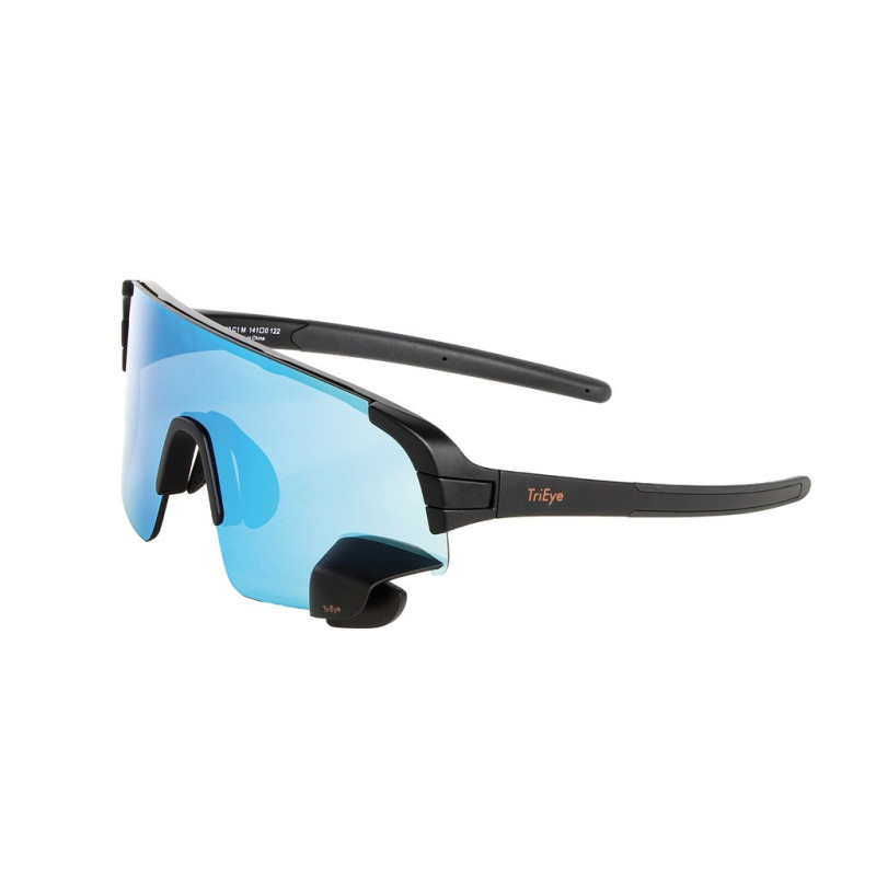 Sportbrille TriEye View Sport Revo schwarz Glaser blau Kat 3 GrS