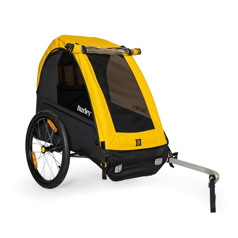 Fahrrad Kinderanhanger Burley Bee gelb schwarz inkl Rucklicht Single