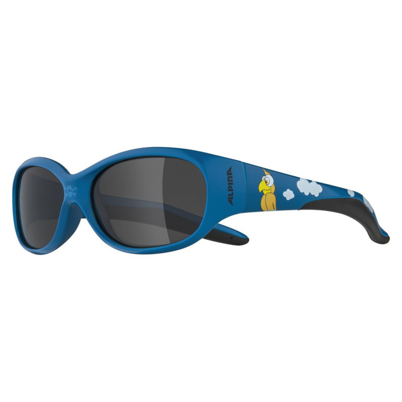 Sonnenbrille Alpina Flexxy Kids blau Pirat gloss Glas schwarz Kat3