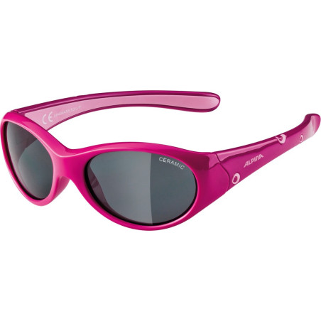 Sonnenbrille Alpina Flexxy Girl pink rose Glas schwarz Kat 3