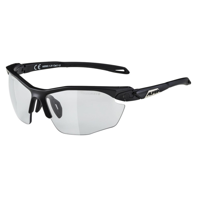 Sonnenbrille Alpina Twist Five HR V schwarz matt Glas varioflex sw Kat3
