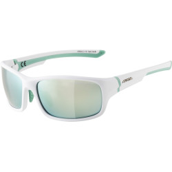 Sonnenbrille Alpina Lyron S weiss pistachioGlas emeraldverspKat3