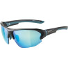 Sonnenbrille Alpina Lyron HR schwarz matt bl Glas bl versp Kat3