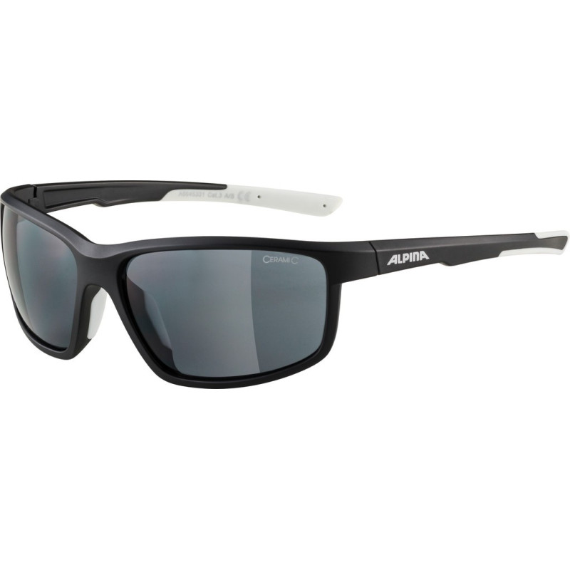 Sonnenbrille Alpina Defey schwarz matt weiss Glas sw verspKat3
