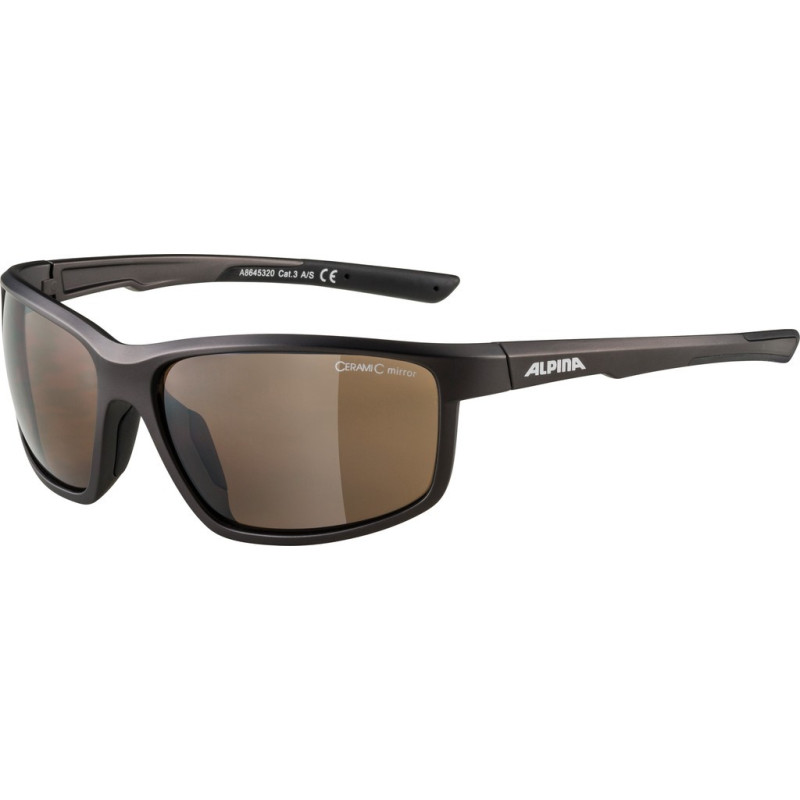 Sonnenbrille Alpina Defey tinn matt sw Glas braun versp Kat3