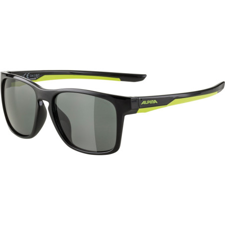 Sonnenbrille Alpina Flexxy Cool Kids I schwarz neongelb Glas schwarz Kat 3