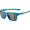 Sonnenbrille Alpina Flexxy Cool Kids I blau lime Glas schwarz Kat 3