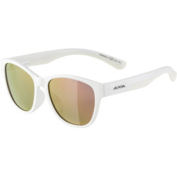 Sonnenbrille Alpina Flexxy Cool Kids II weiss Glas pink verspiegelt Kat3