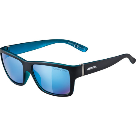 Sonnenbrille Alpina Kacey schwarz matt blau Glas bl verspKat3