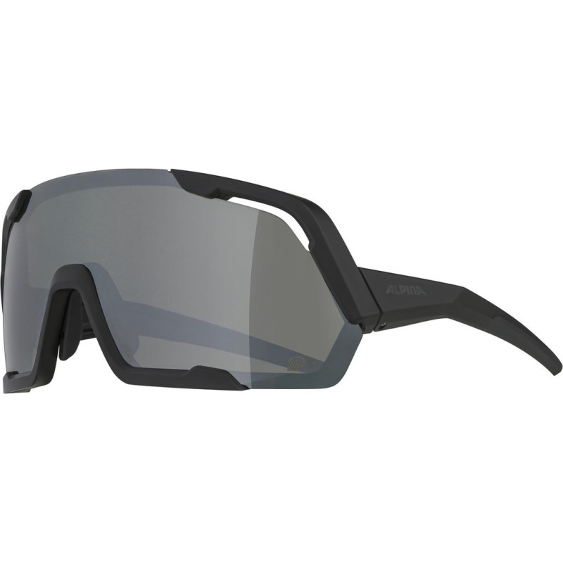 Sonnenbrille Alpina Rocket Q Lite schwarz matt Glas silberversp Kat3