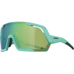 Sonnenbrille Alpina Rocket Q Lite turkis matt Glas grun versp Kat3