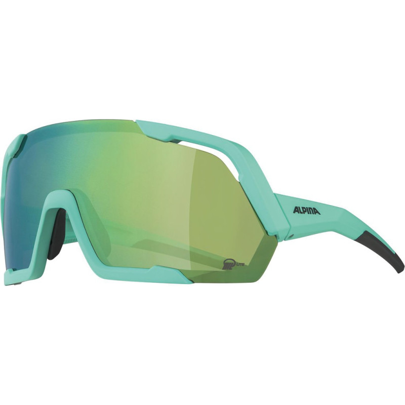 Sonnenbrille Alpina Rocket Q Lite turkis matt Glas grun versp Kat3