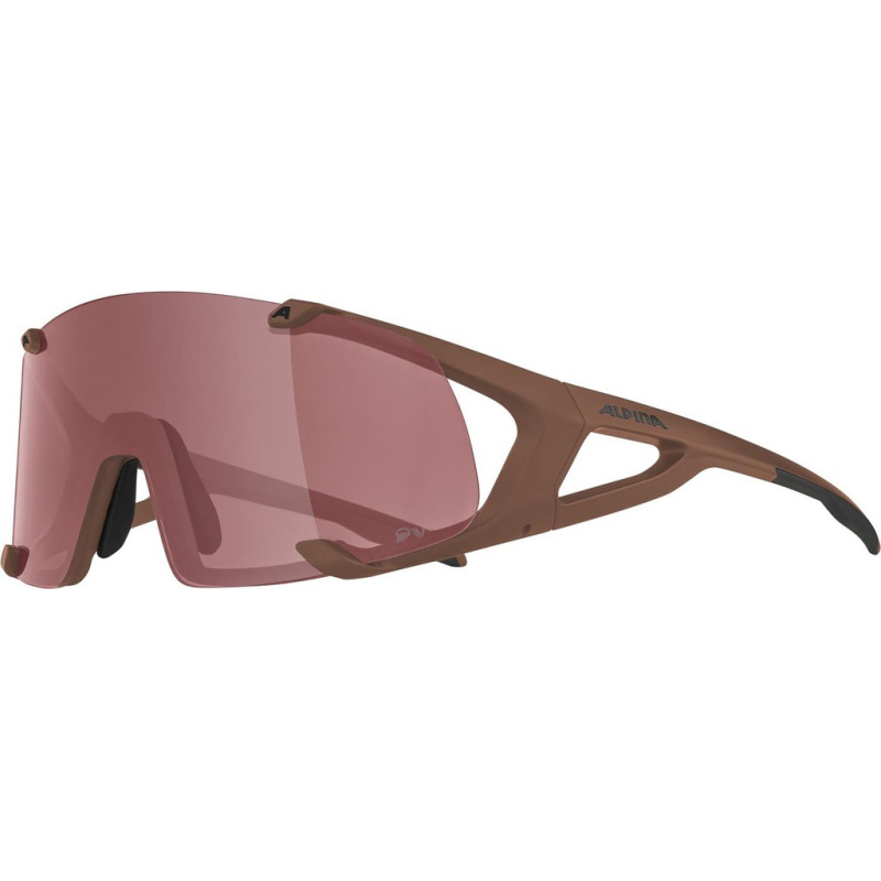 Sonnenbrille Alpina Hawkeye Q Lite brick matt Glas sw rot versp Kat3