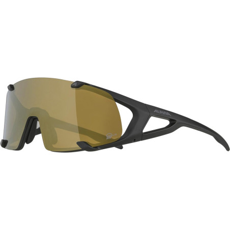 Sonnenbrille Alpina Hawkeye S Q Lite schwarz matt Glas bronze versp Kat3