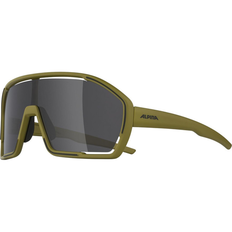 Sonnenbrille Alpina Bonfire olive matt Glas schwarz Kat3