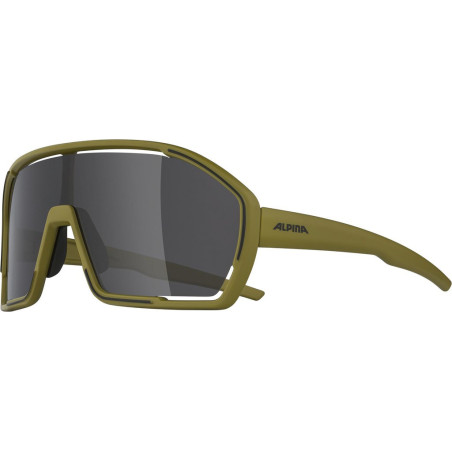 Sonnenbrille Alpina Bonfire olive matt Glas schwarz Kat3