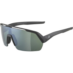 Sportbrille Alpina Turbo HR Q Lite schwarz matt Glas silber versp Kat3