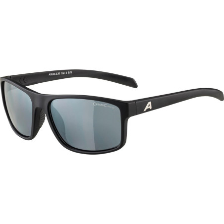 Sportbrille Alpina Nacan I schwarz matt Glas schwarz versp Kat3