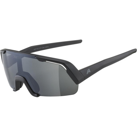 Sportbrille Alpina Rocket Youth schwarz matt Glas schwarz versp Kat3