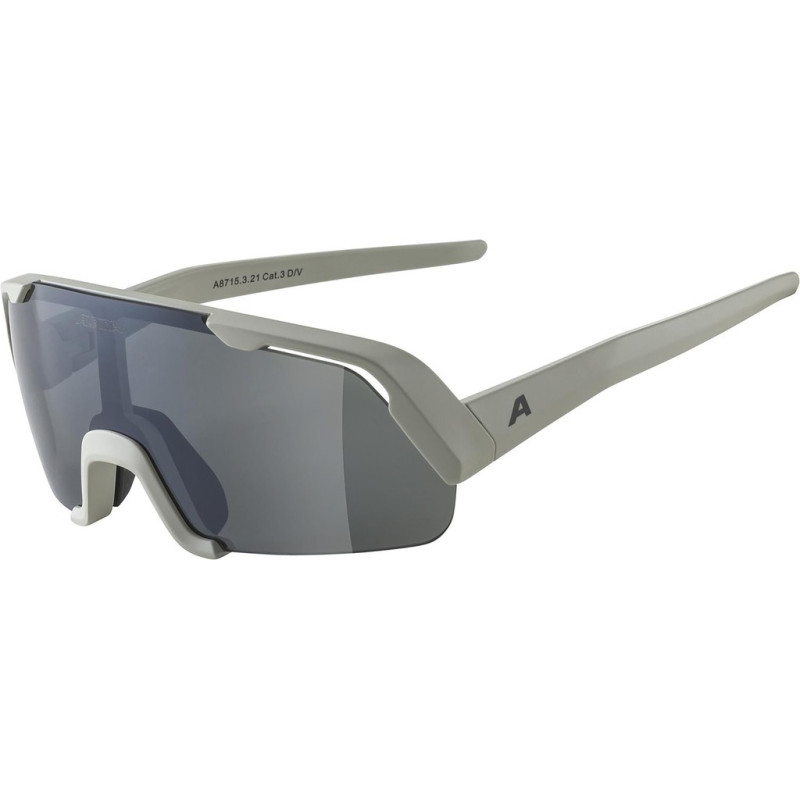 Sportbrille Alpina Rocket Youth cool grau Glas schwarz versp Kat3